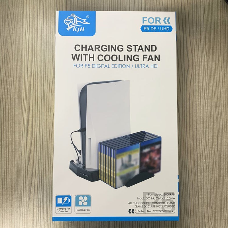 PS5 Multi-Function Cooling Stand with Controller Charging Station