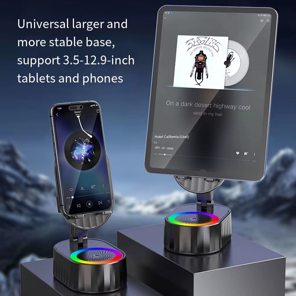 Bluetooth Speaker Phone Stand with Wireless Charging & RGB Ambient Light