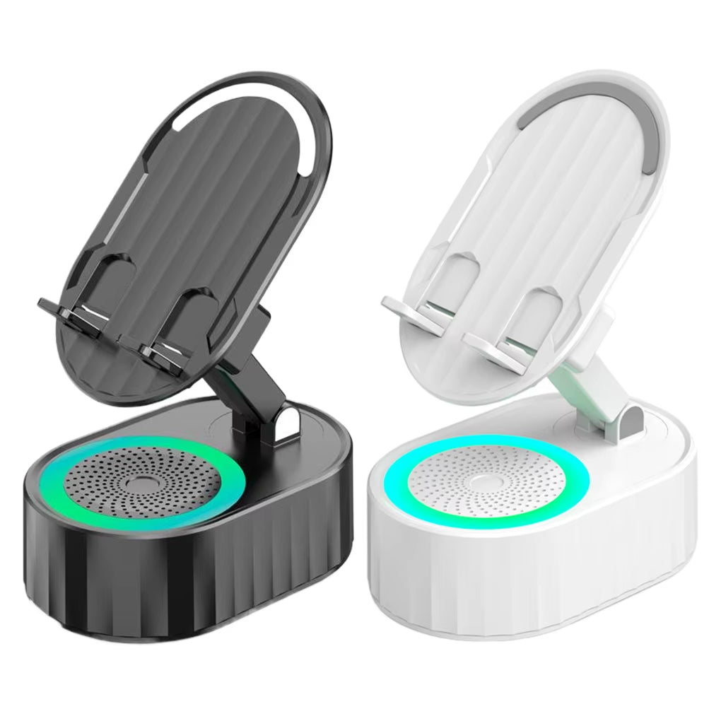 Bluetooth Speaker Phone Stand with Wireless Charging & RGB Ambient Light