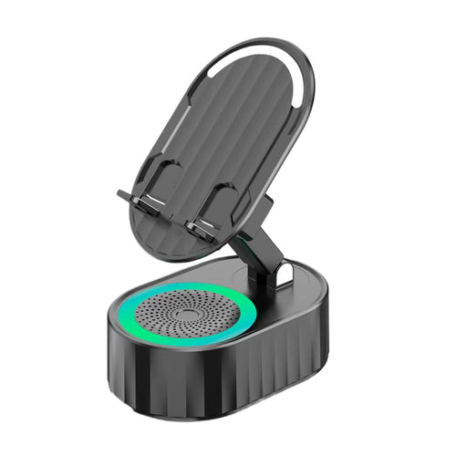 Bluetooth Speaker Phone Stand with Wireless Charging & RGB Ambient Light