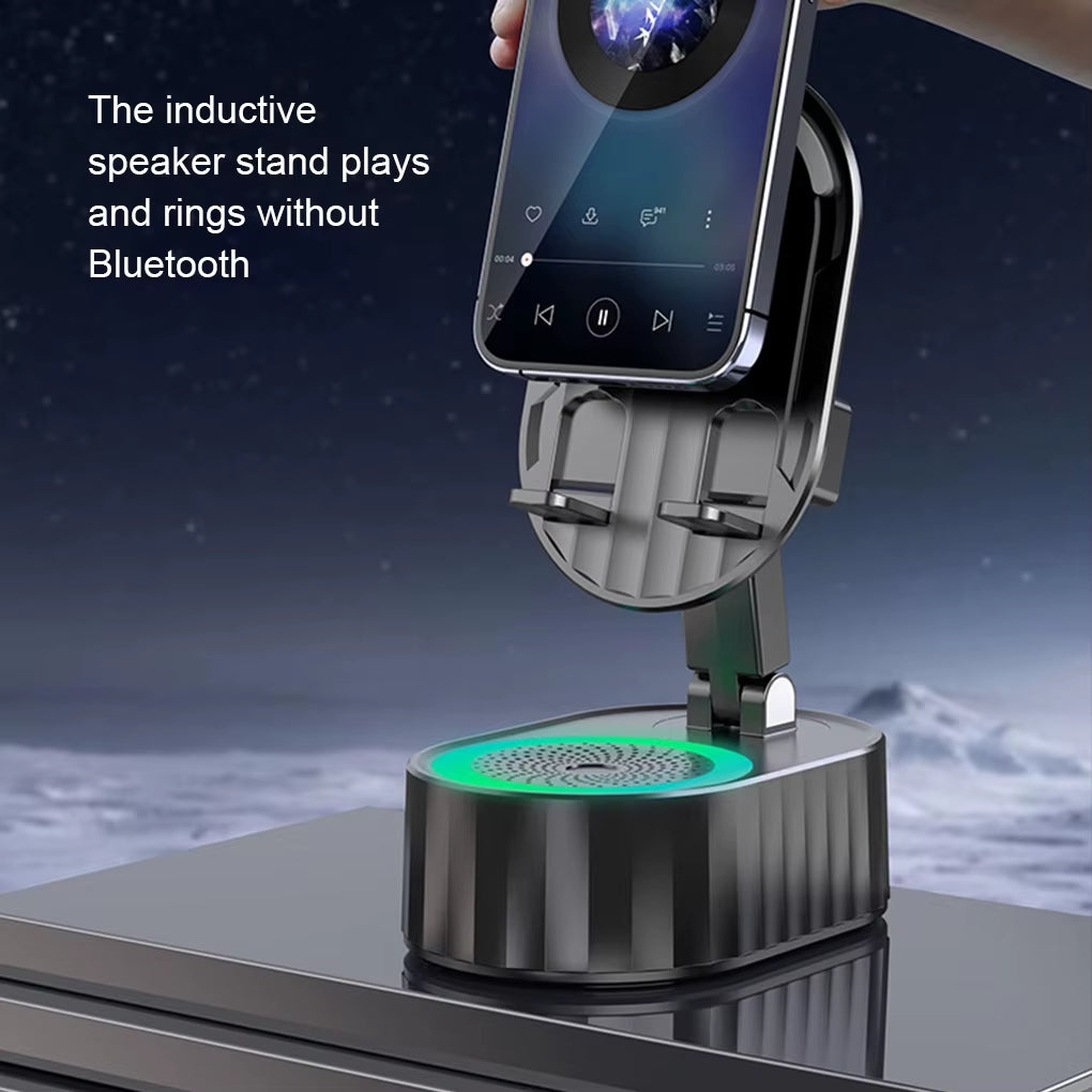 Bluetooth Speaker Phone Stand with Wireless Charging & RGB Ambient Light